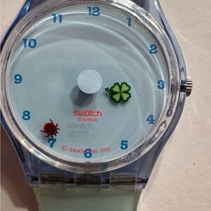 2003 LUCKY YOU GS111 Ladybug Swatch Watch • Blue Swiss Swatch Watch